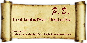 Prettenhoffer Dominika névjegykártya